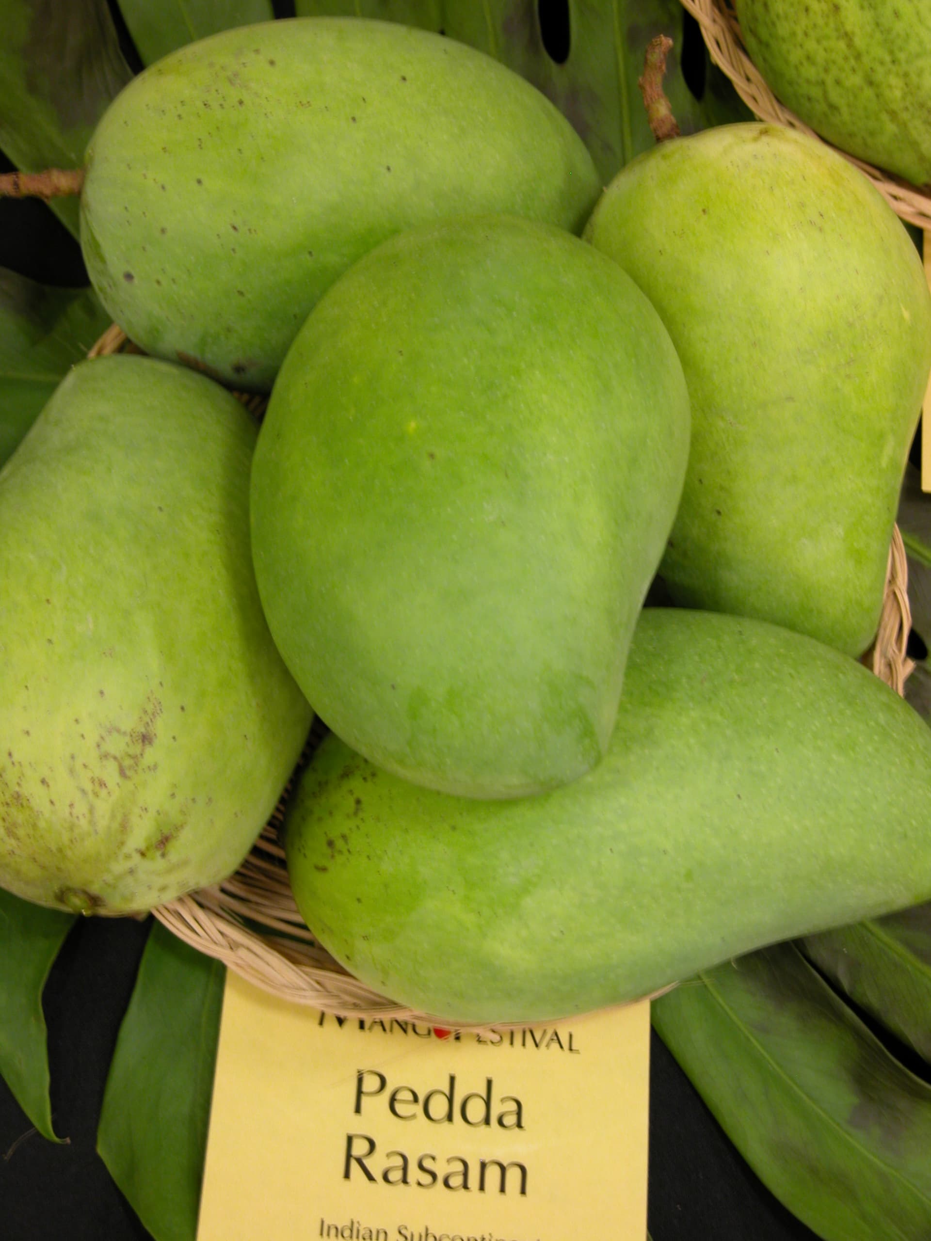 Pedda Rasam mangoes shown as a Small Rasalu coming-next reference